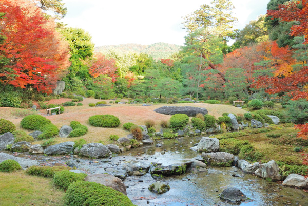 池泉廻遊式庭園と紅葉