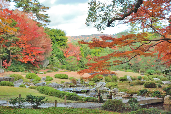 池泉廻遊式庭園と紅葉