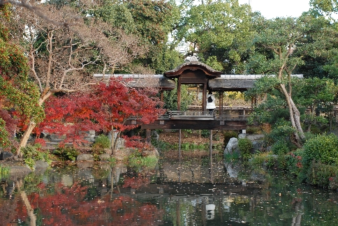 回棹廊と紅葉